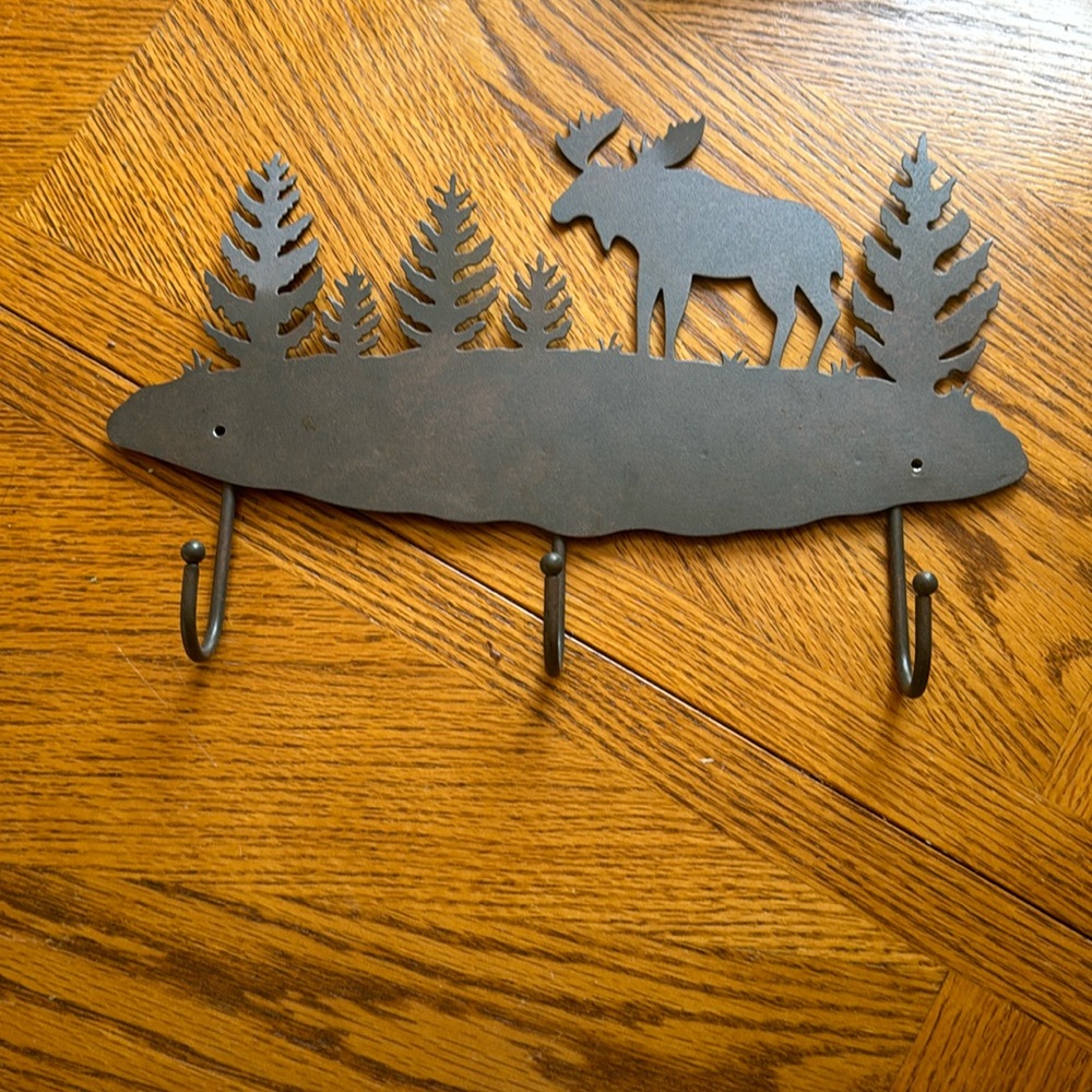 Metal wall coat rack